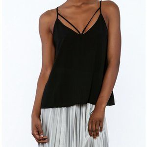 Lush Sexy Black Strappy Tank Top Camisole XS